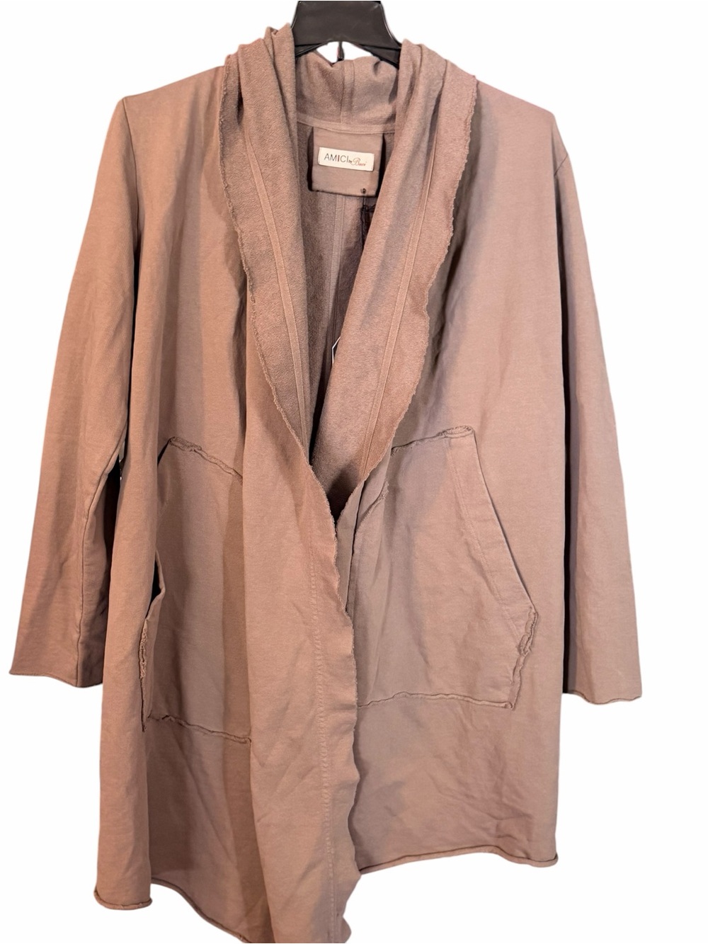 AMICI by Baci Open Front Dark Grey Cardigan